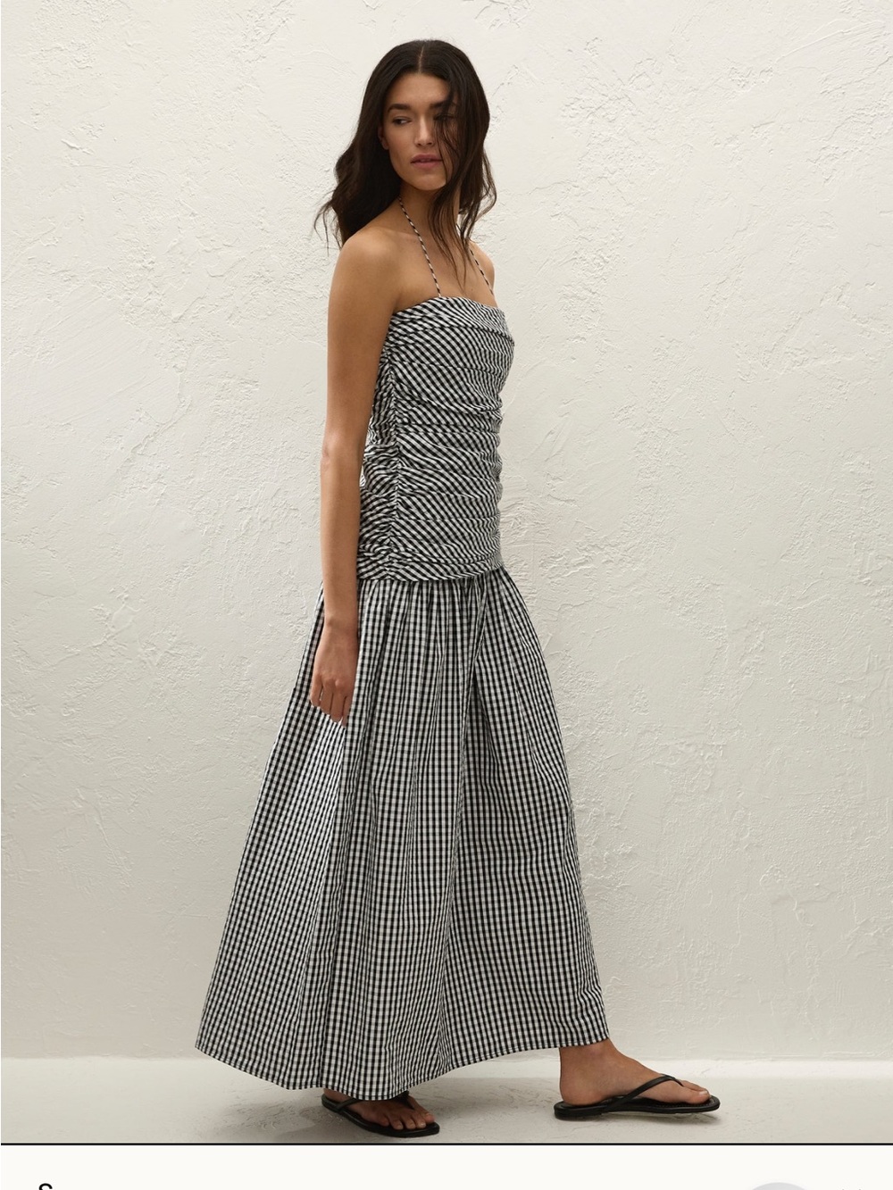 Faithfull the Brand Black and White Gingham Maxi Dress - Picture 4 of 10